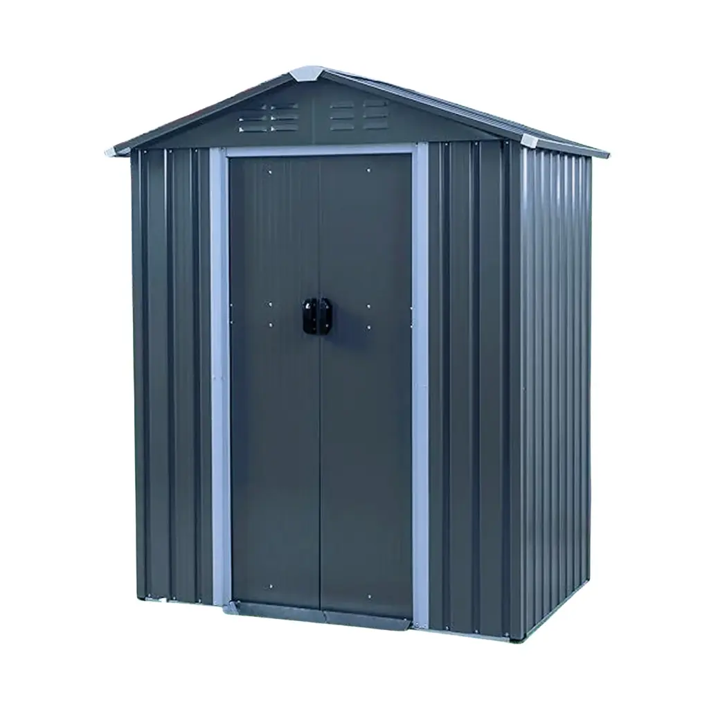 Outdoor Metal Storage Shed with Double Doors - 1.8m x 0.95m (6ft x 4ft)