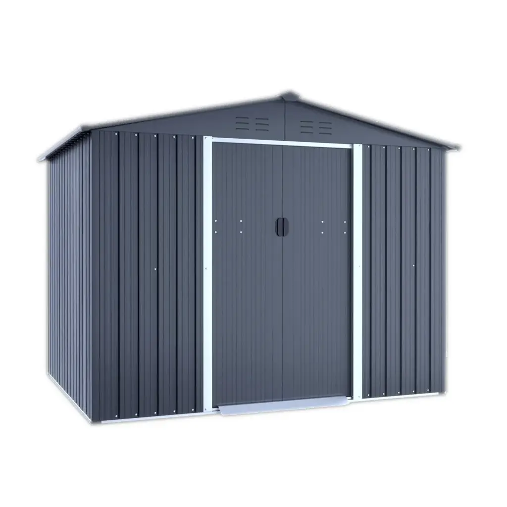 Outdoor Metal Storage Shed with Double Doors - 3.0m x 3.6m (10ft x 12ft)