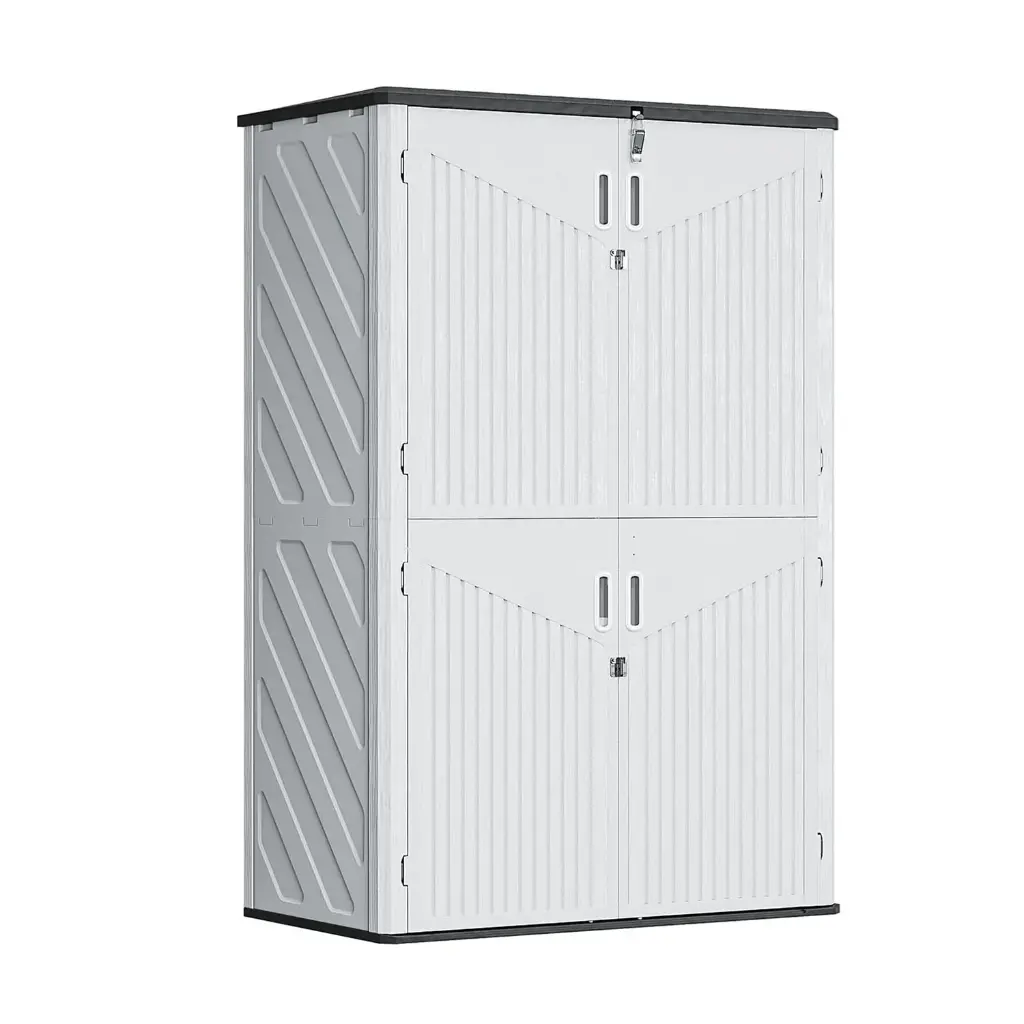 Outdoor Storage Cabinet with Shelving Kit & Floor - 64 cu.ft (≈1.81 m³) 