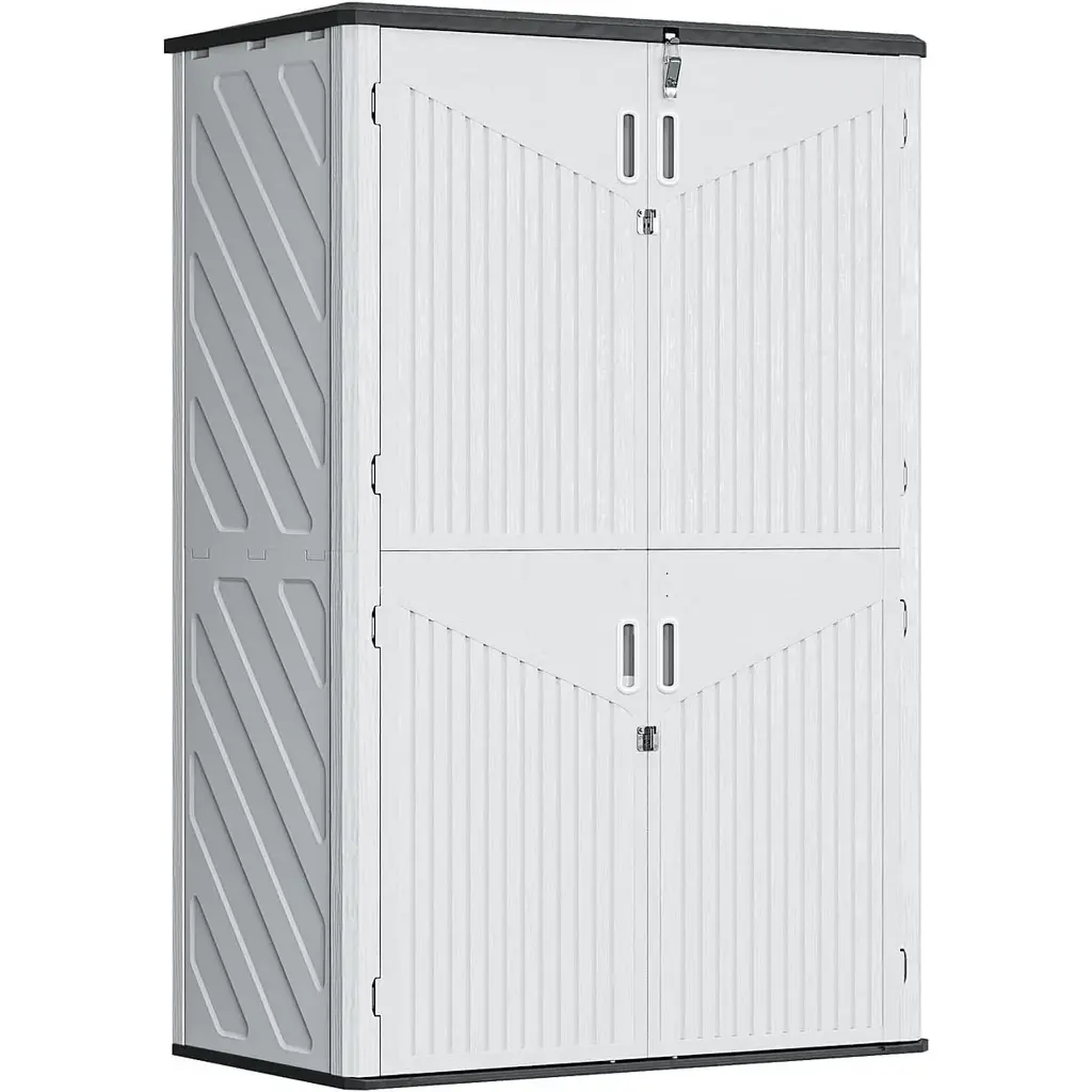 Outdoor Storage Cabinet with Shelving Kit & Floor - 64 cu.ft (≈1.81 m³) 