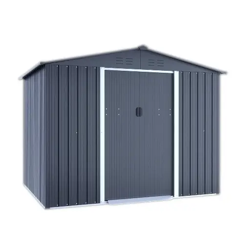 [TT-SHD10X8FT] Outdoor Metal Storage Shed with Double Doors - 3.0m x 2.4m (10ft x 8ft)