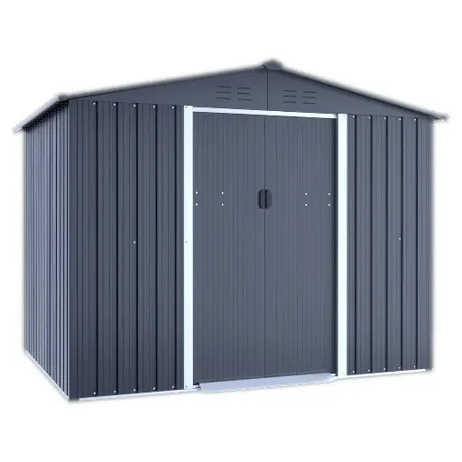 [TT-SHD10X10FT] Outdoor Metal Storage Shed with Double Doors - 3m x 3m (10ft x 10ft)